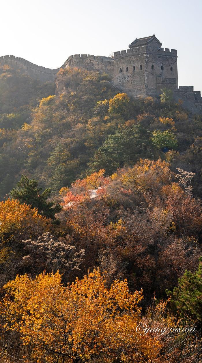 金山岭晨光高清图片