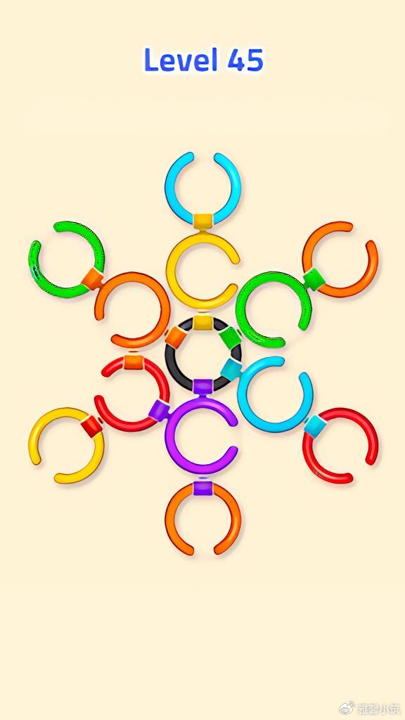 简易版九连环?益智手游《rotate the rings》登顶人气蹿升榜