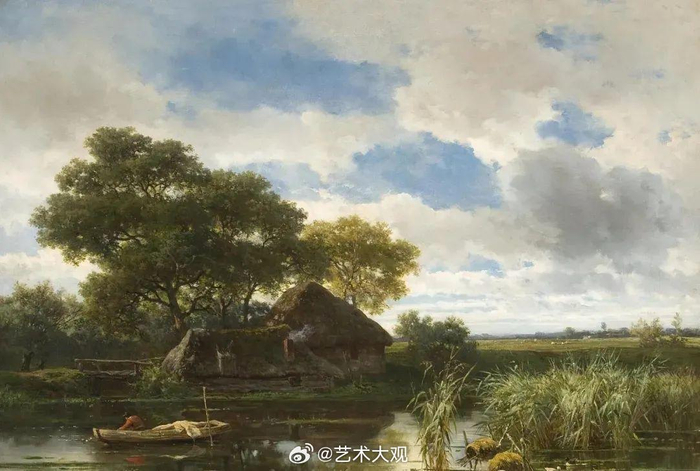 荷兰画家willem elisa roelofs风景水彩画欣赏