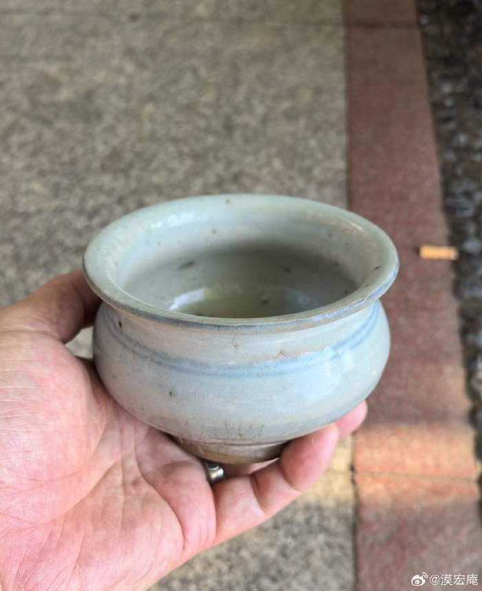 明代白釉钵式香炉