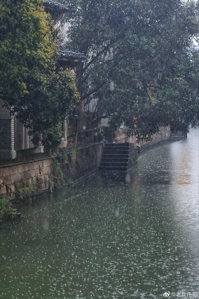 抵达新市古镇时一场春雨不约而至—春天的雨