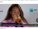 受法网早早出局影响！南华早报：郑钦文或损失数百万美元赞助收入