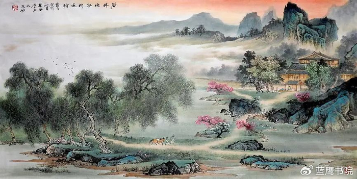 画家杨天佑先生山水画以形写神意境俊逸清雅