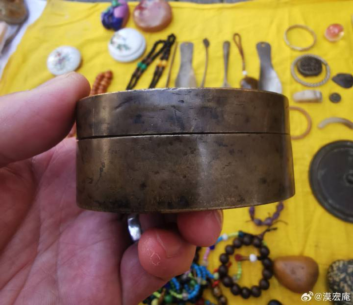晚清腰圆形铜墨盒|工匠_新浪新闻