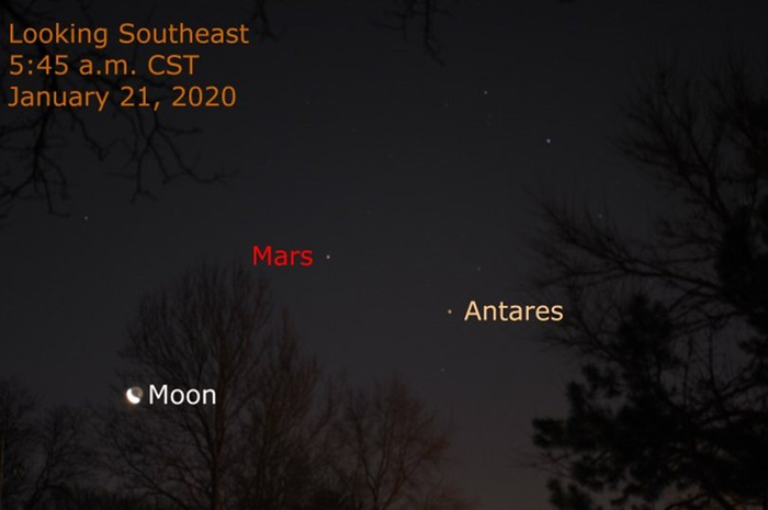 2024年3月30日,晨月与心宿二合|天王星|木星|双筒望远镜_新浪新闻