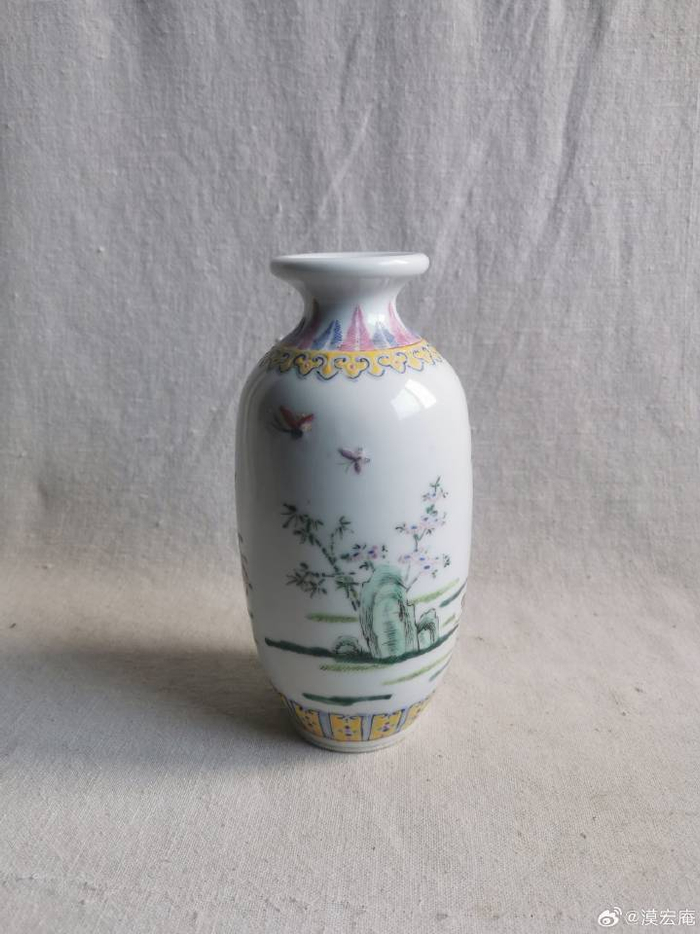 清乾隆粉彩风景图灯笼瓶|乾隆|粉彩瓷|瓷器_新浪新闻