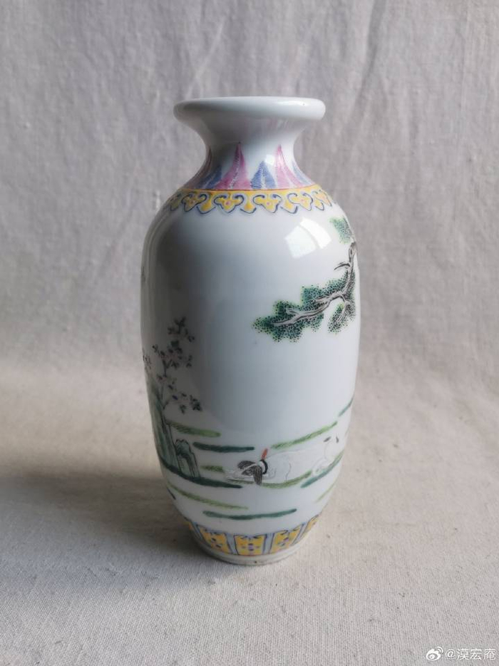 清乾隆粉彩风景图灯笼瓶|乾隆|粉彩瓷|瓷器_新浪新闻