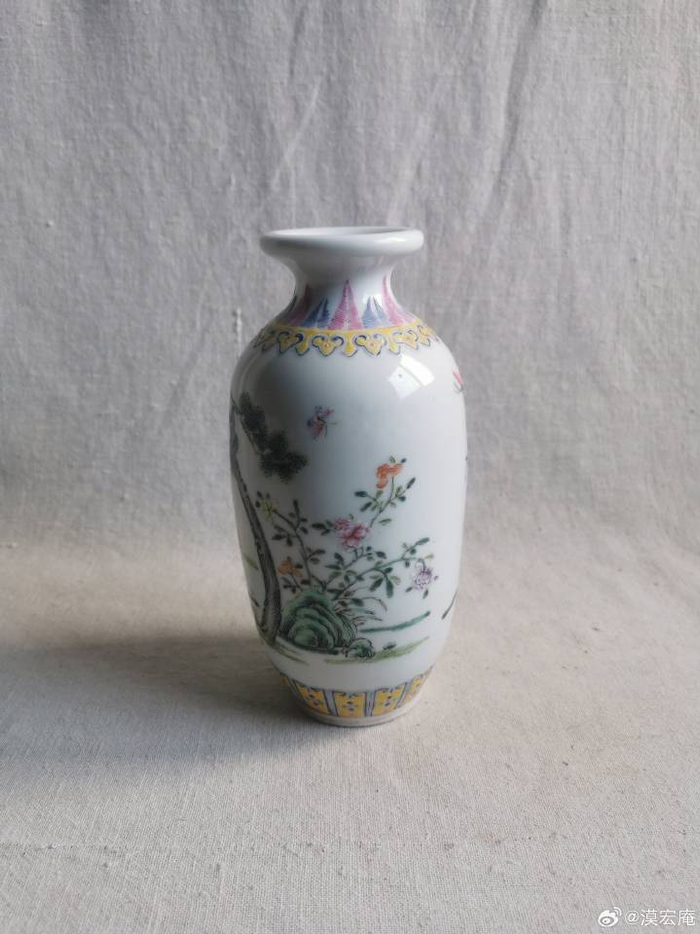 清乾隆粉彩风景图灯笼瓶|乾隆|粉彩瓷|瓷器_新浪新闻