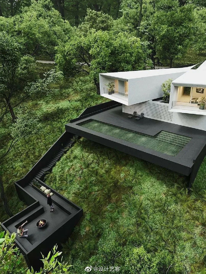 林间别墅,极简唯美