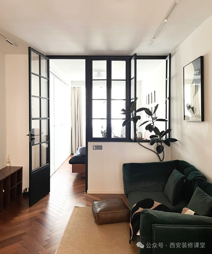 开间户型,客厅与卧室怎么隔断?