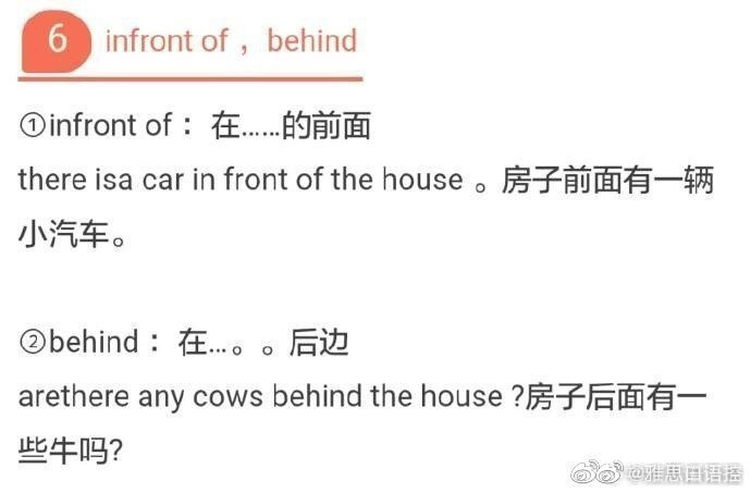 九张图学会英语里的方位介词