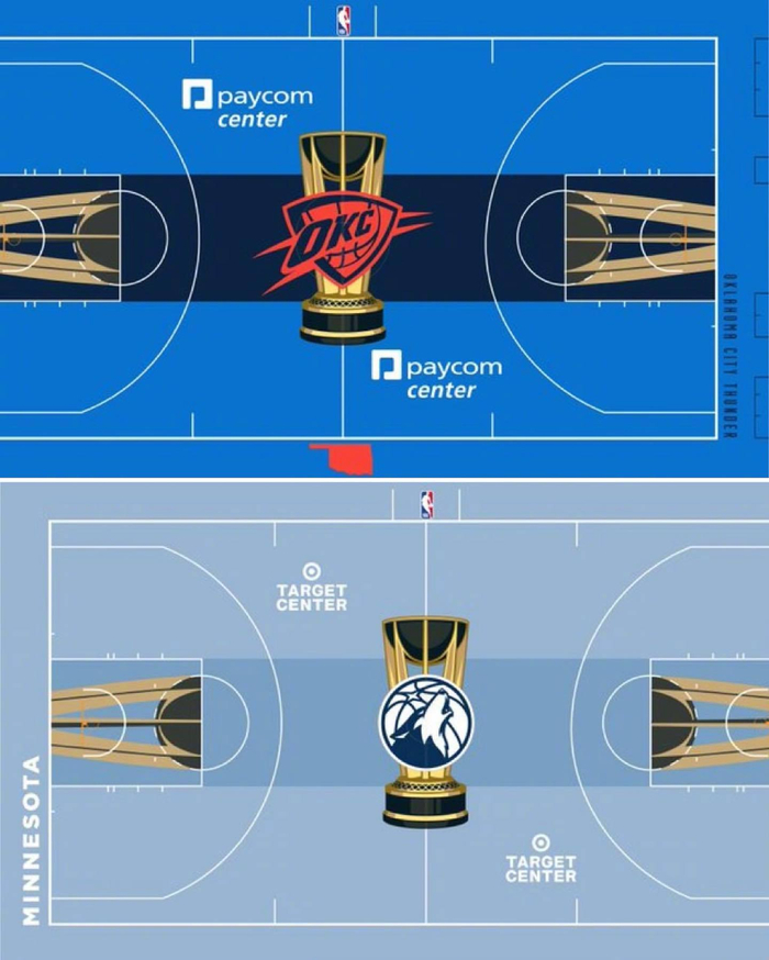 nba官方晒出30支球队集中锦标赛的球场地板效果图