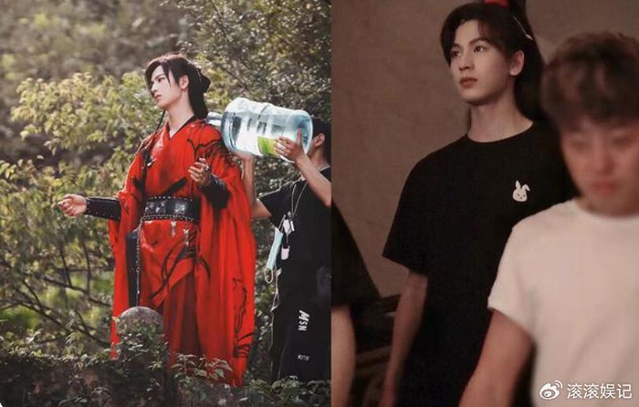 《天官赐福》红衣花城黑色眼罩还原动漫造型,氛围感拉满