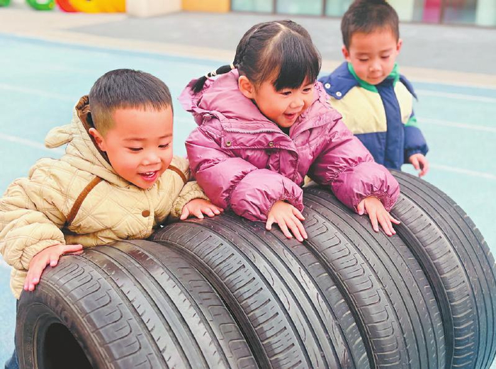 女儿肉眼可见地长结实了