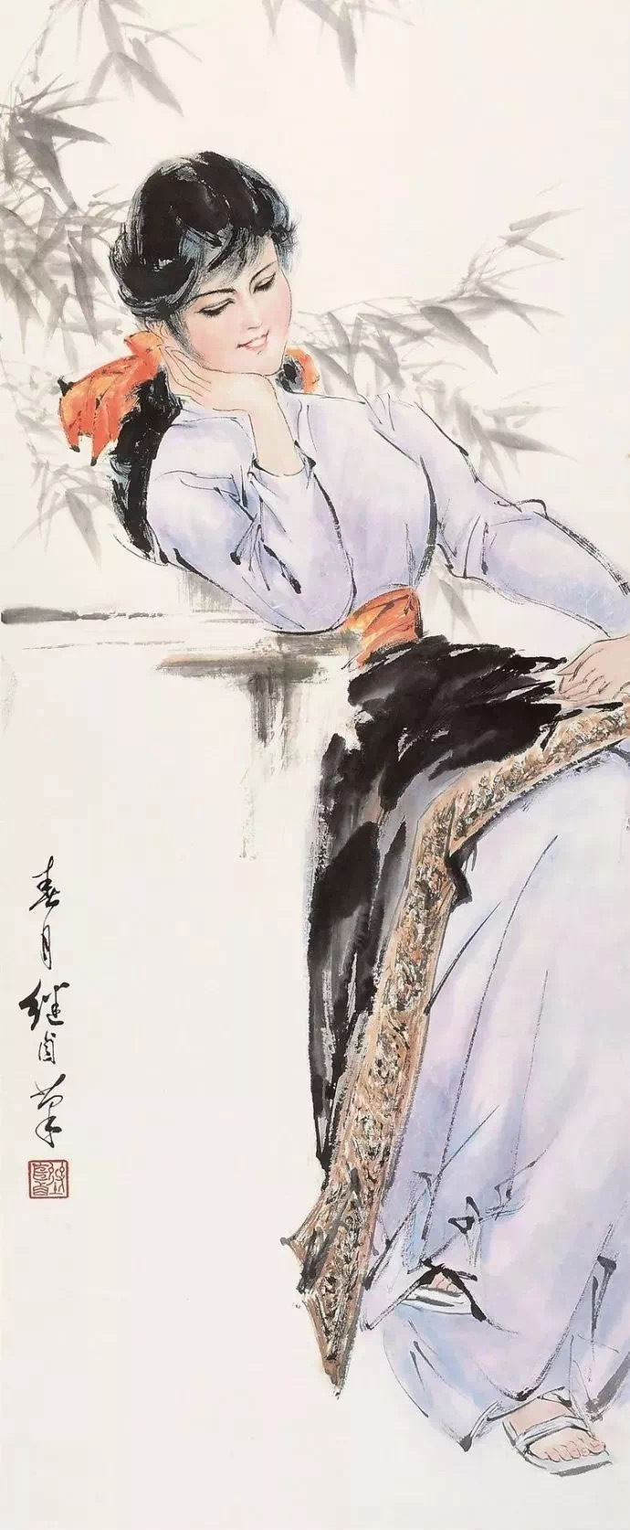 刘继卣画的人物仕女,奔放,潇洒,传神