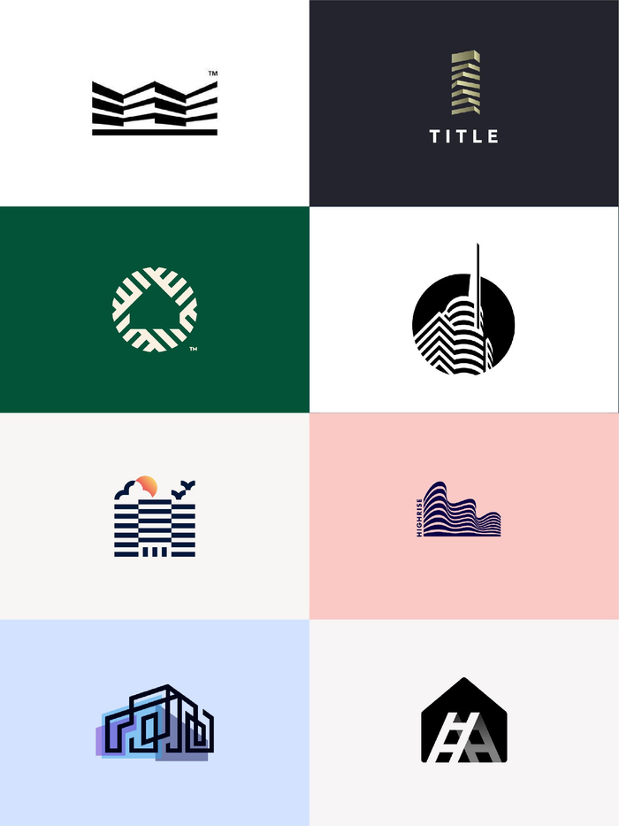 关于 建筑 元素logo图形设计