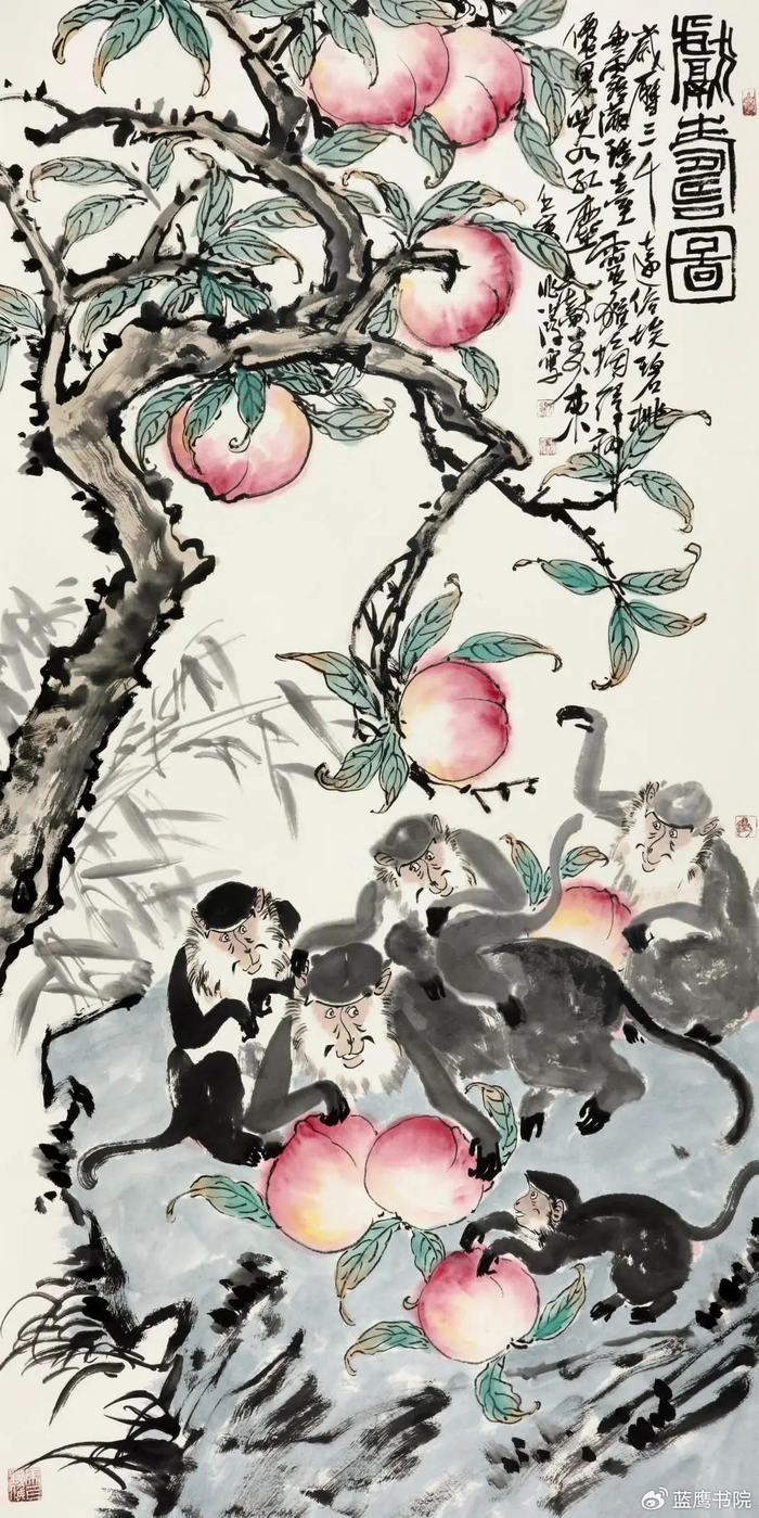 画猴名家刘兆鸿:猴乐满堂图卷展,古意盎然映心间|大自然|画作|画家