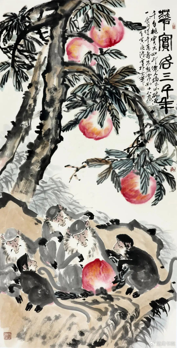 画猴名家刘兆鸿:猴乐满堂图卷展,古意盎然映心间|大自然|画作|画家