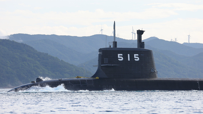 计划明年服役的日本海上自卫队大鲸级常规动力潜艇三号艇迅鲸