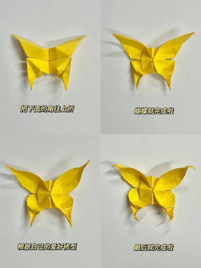 蝴蝶的叠纸教程图片