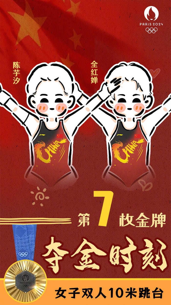 骄傲转发!中国队已获奥运金牌九宫格