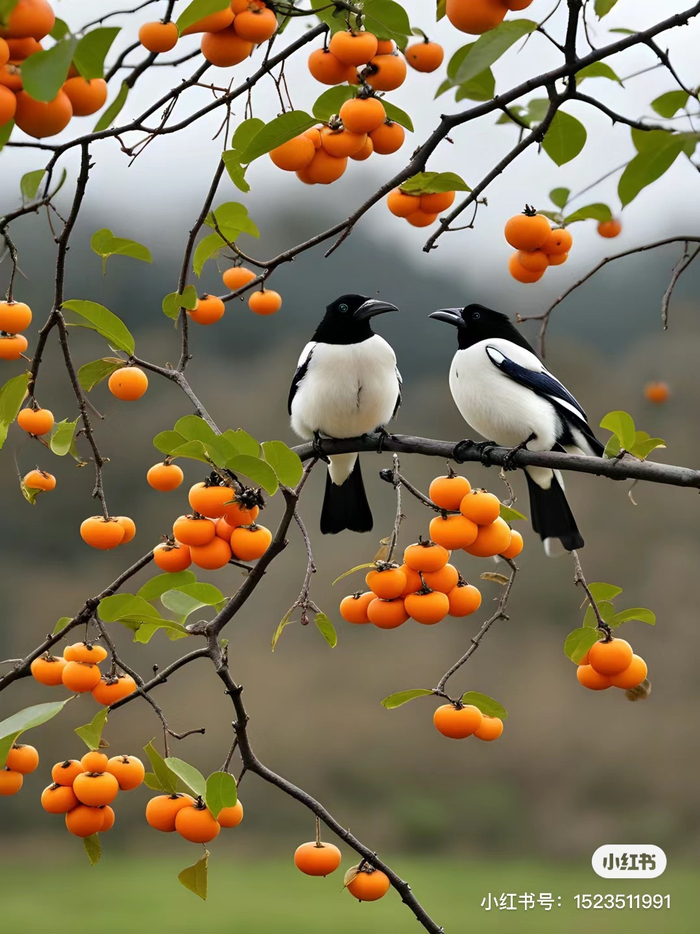 喜上枝头,柿柿如意!