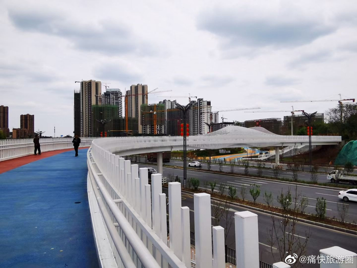 南湖立交人行天桥横跨丹桂大街南段和G348……|南湖|丹桂|南段