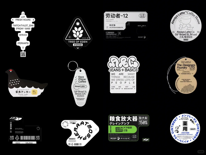 时尚标签设计创意|标签是非常好的文字组单位