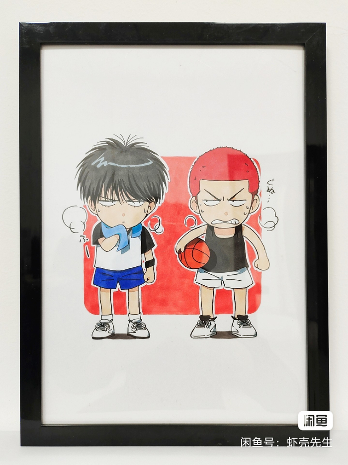 关转抽一位送jaco马克笔手绘q版流川枫樱木花道一幅