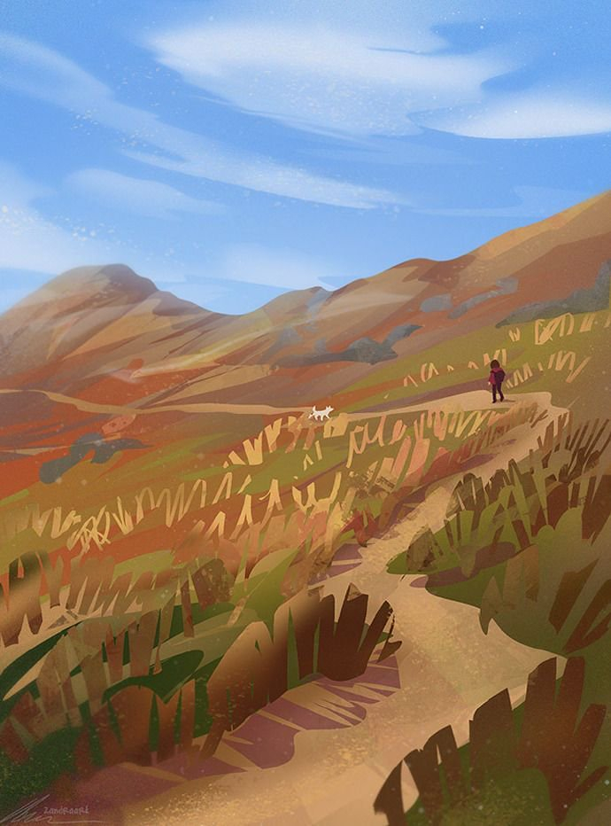 大自然场景插画