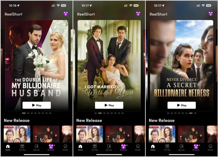 reelshort 是中文在线的出海 app,主打就是一个「爽」,霸道总裁小娇妻