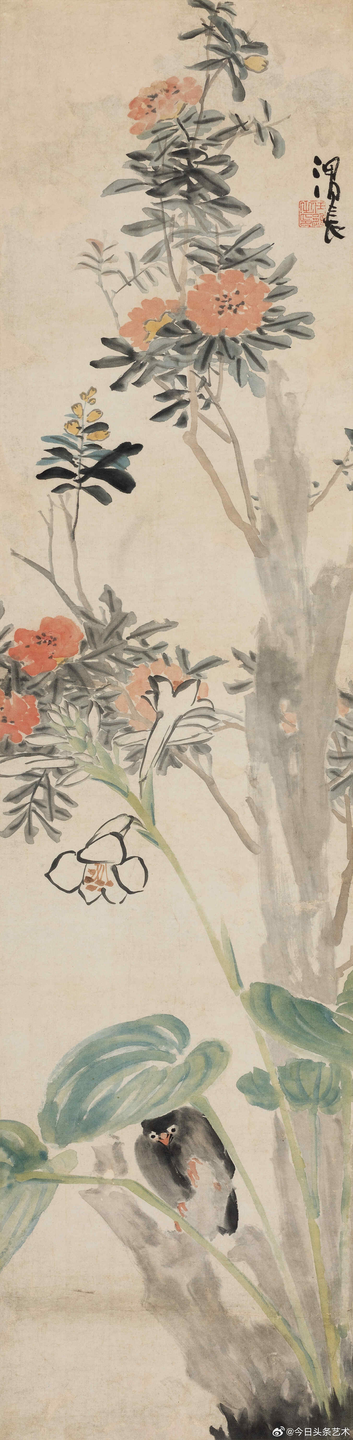 清代画家任熊花鸟画