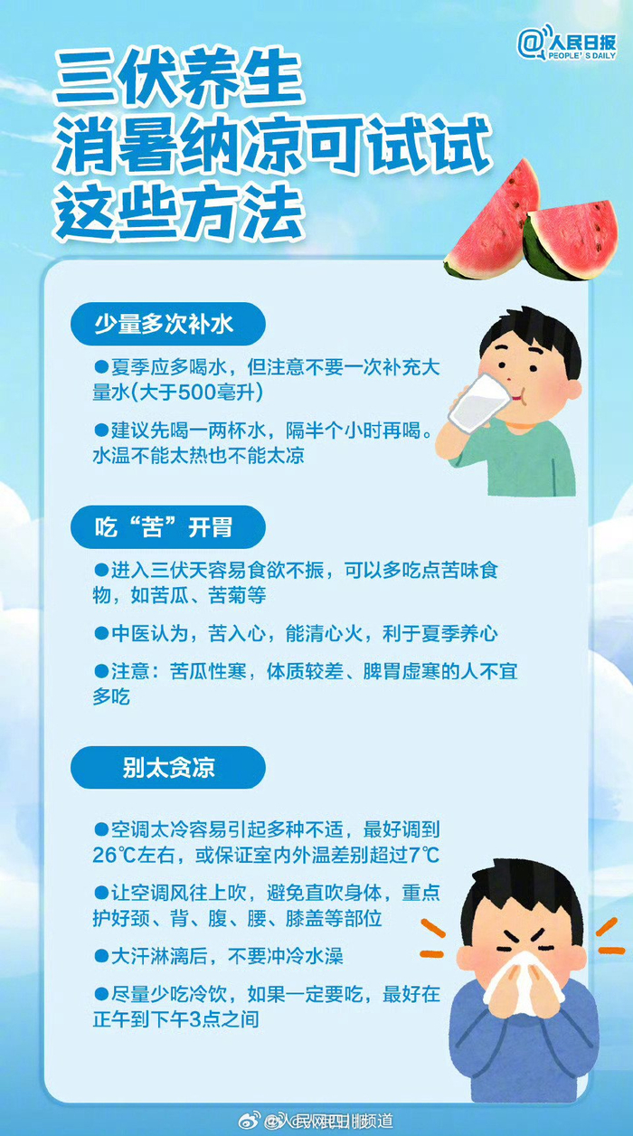 今日入伏!收好这份三伏养生知识点