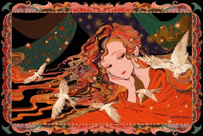 复古梦境人物插画yashironanaco