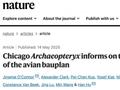 Nature：我国学者揭示恐龙向始祖鸟进化的关键证据