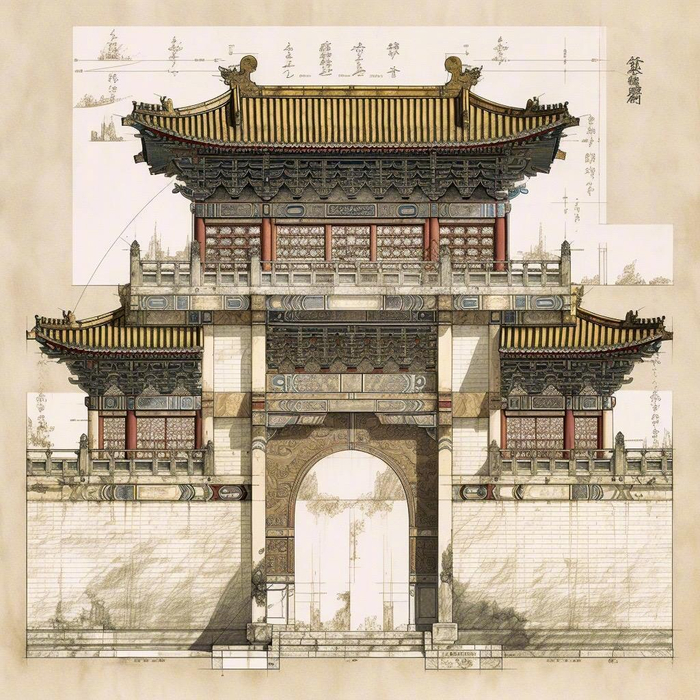中国古建筑楼台和大门解析