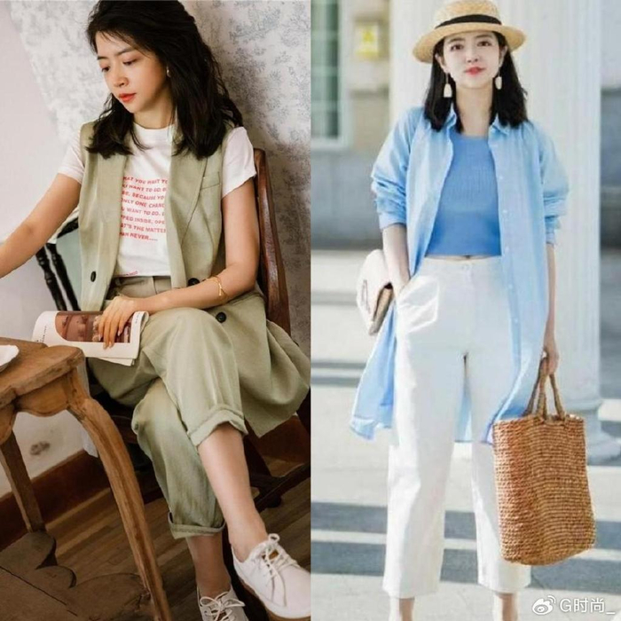 看了三木的夏日裤子穿搭,才发现:裤松而不垮,色不过三