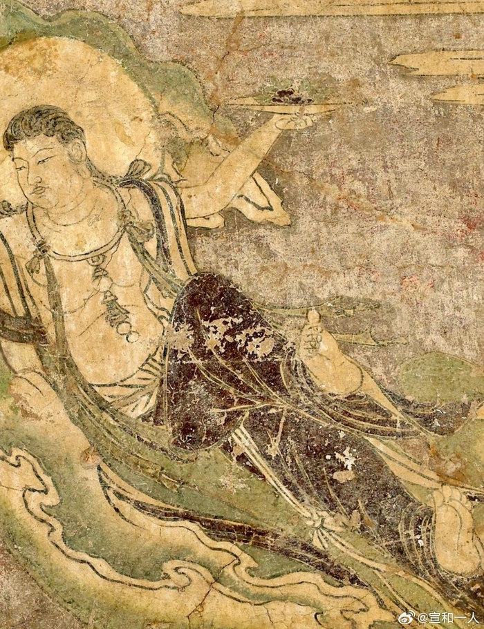 慈胜寺壁画双飞天__财经头条