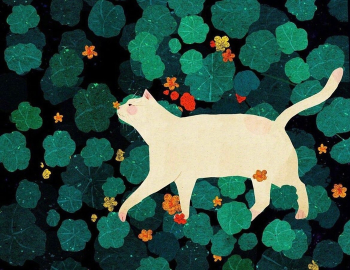 插画师 xuan loc xuan 笔下的治愈猫咪