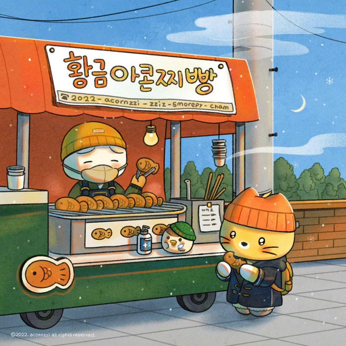 10张超治愈的卡通日常生活插图丨byacornzzi