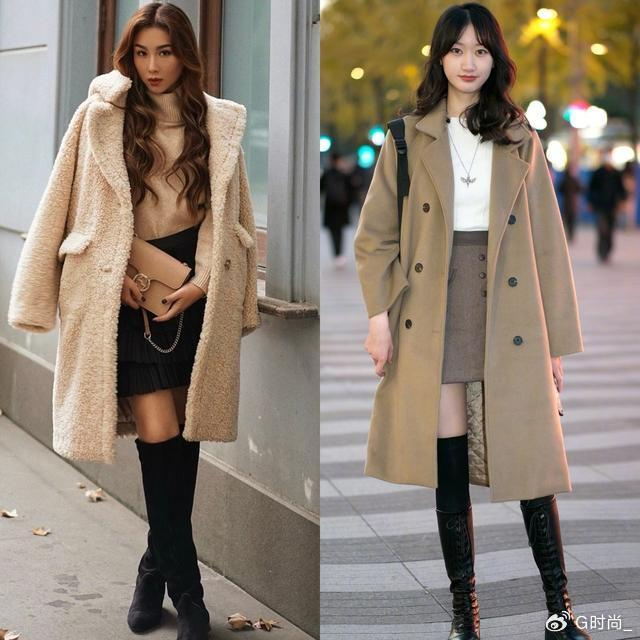 "长大衣 短裙"=冬季最显高的cp,优雅又时髦,简单利落还提气质