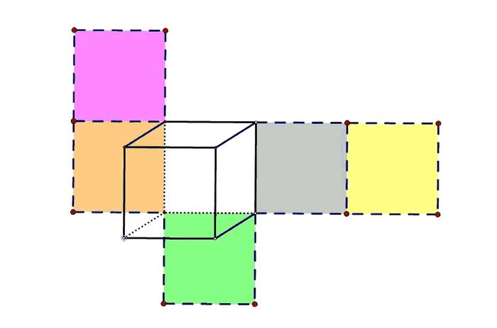 正方体展开动画图片