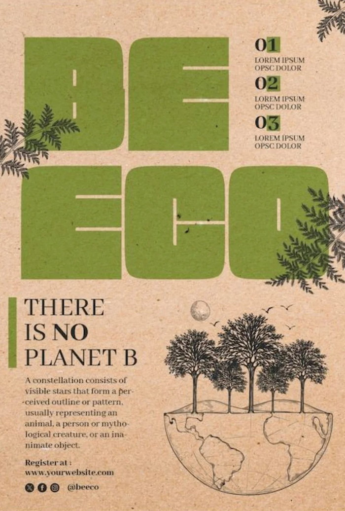 绿色系海报设计参考