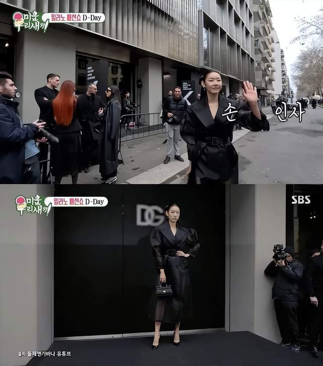 她是韩国知名模特,受邀参加时装周,享有贵宾待遇,可以坐在前排|韩惠珍