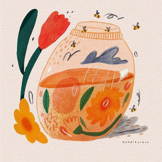 温馨治愈系小插画ins:mahdisnikou 67676767温馨治愈系小插画