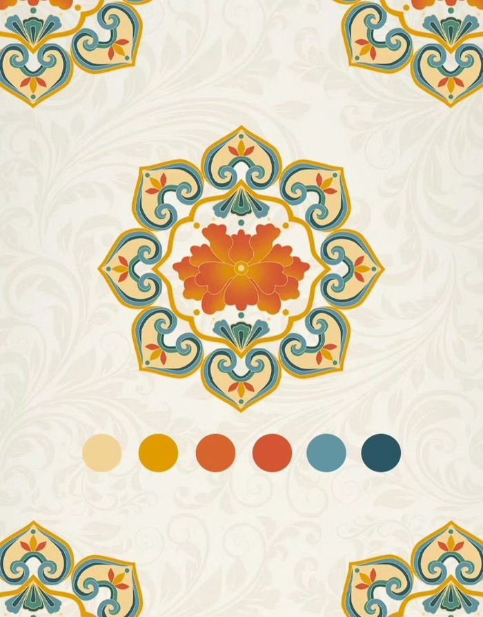 敦煌传统纹样颜色