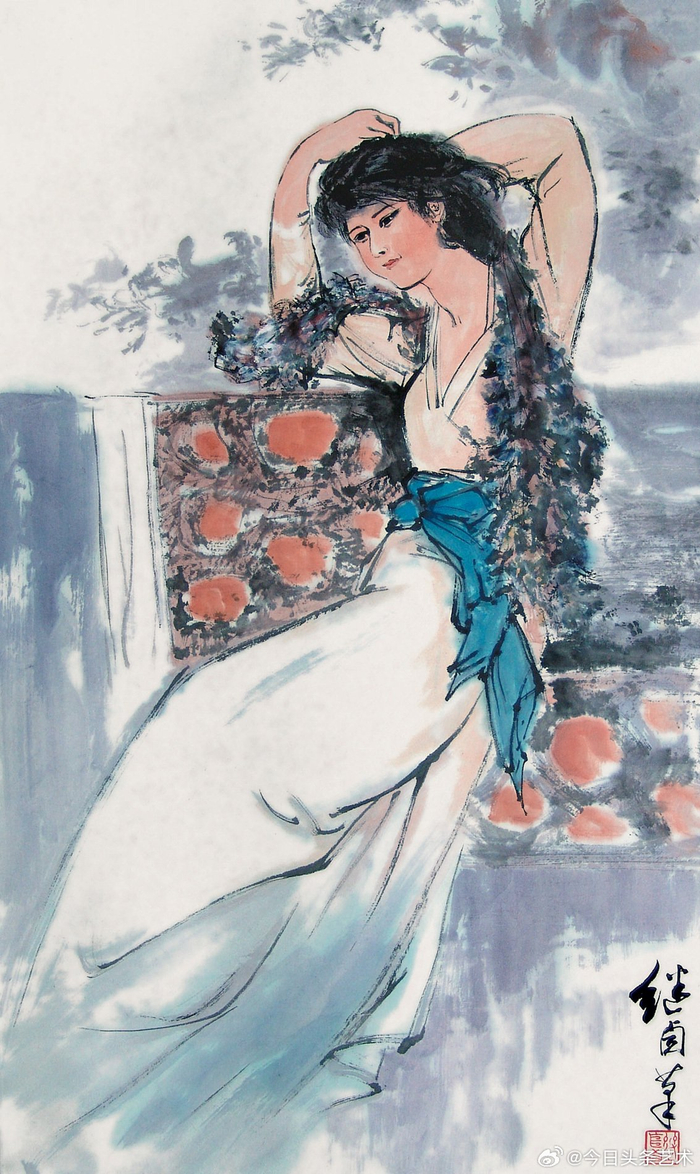 画家刘继卣人物画