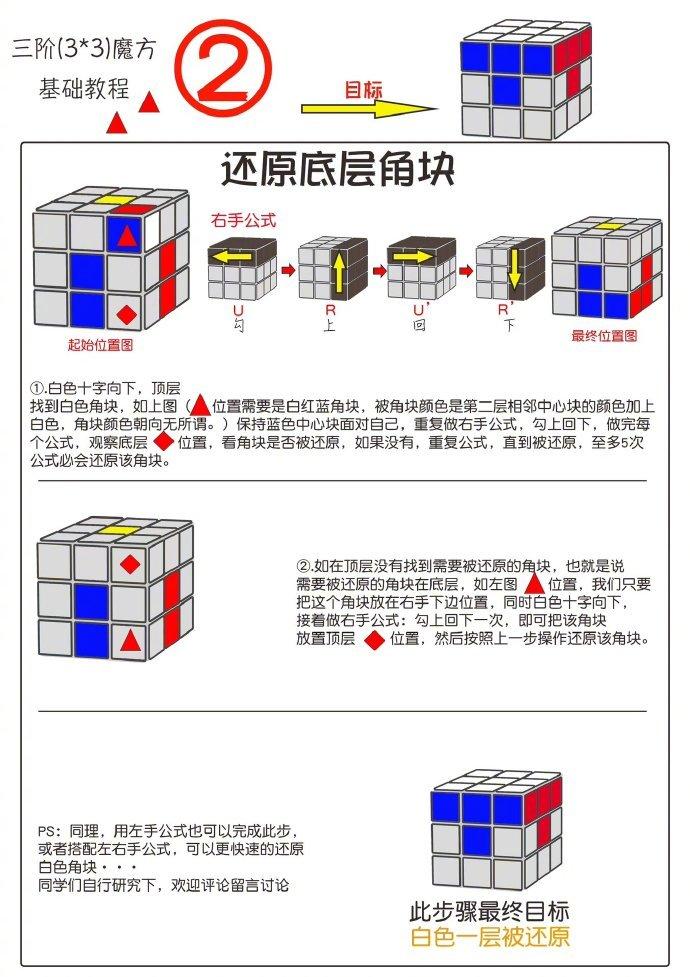 魔方新手图解 全图图片