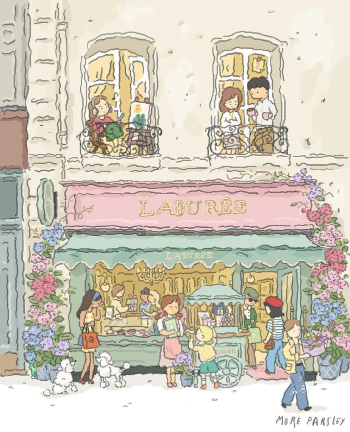 街边一角 画师:moreparsley