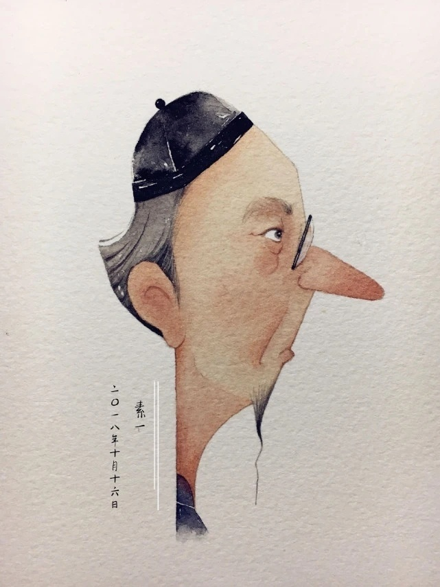 古代人脸的插画设计,幽默风趣! :画师:素一